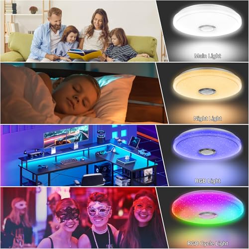 OGVDOE LED Ceiling Light Dimmable