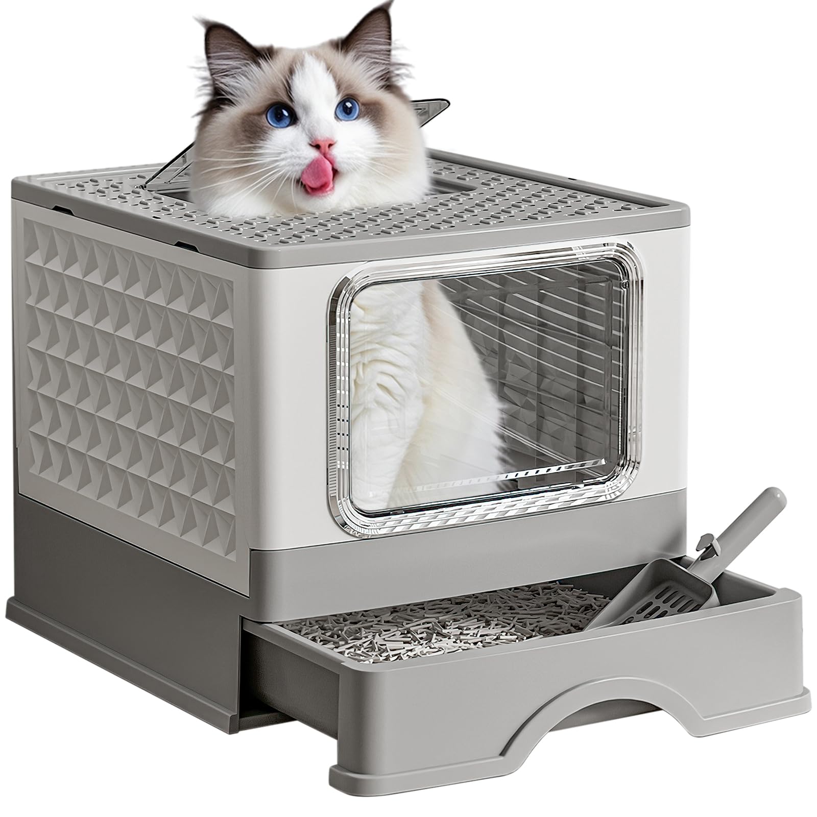 ASONINE Lettiera Gatto Chiusa per Gatti Grandi