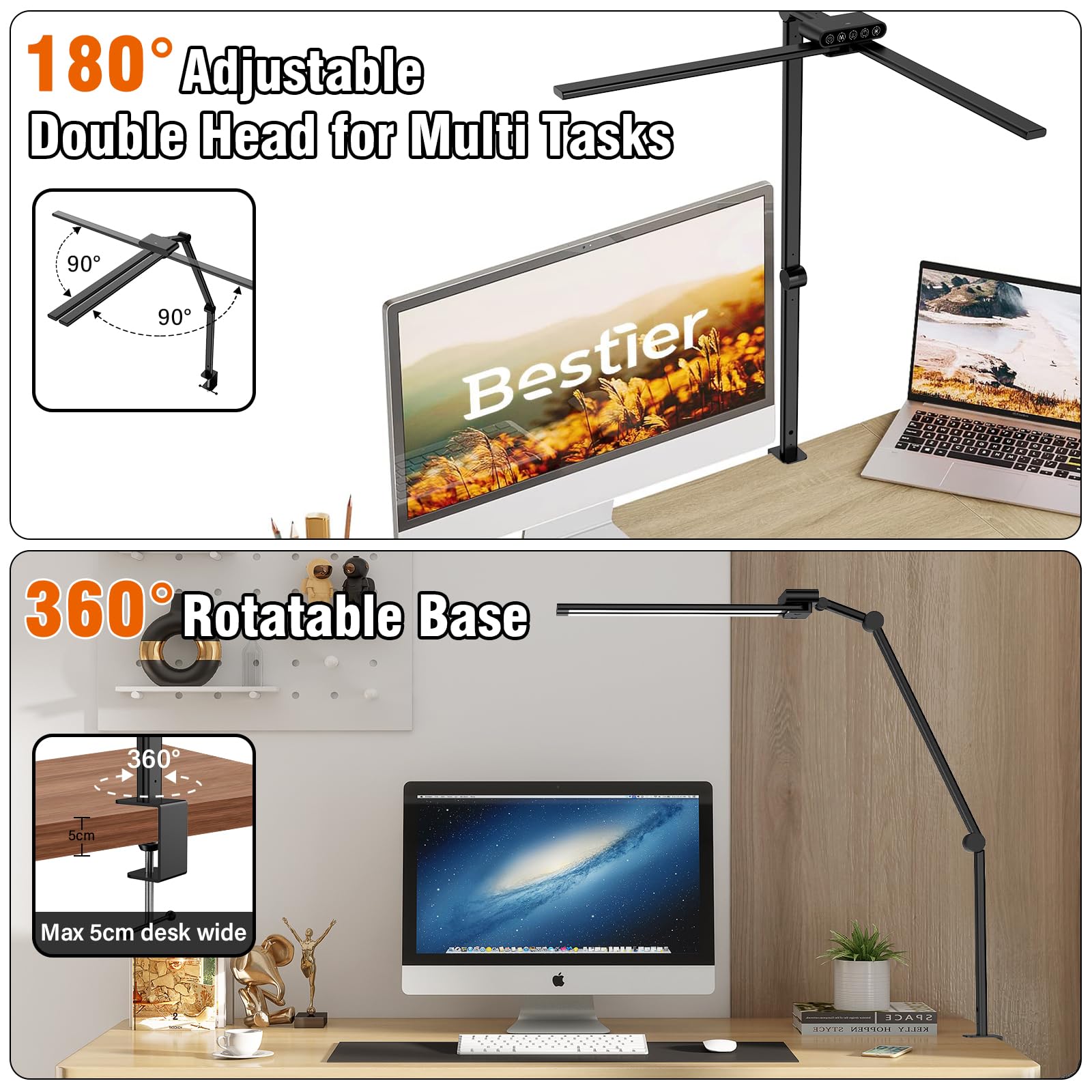 OGVDOE Desk Lamp LED Dimmable